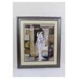 Framed Art Prints - Pair of Women Portraits in Abstract Collage 27.5' x 23.5'