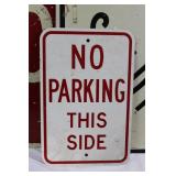 Vintage Road Signs - STOP Sign, Elephant Crossing, No Parking This Side (Lot of 5) Various Sizes