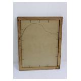 Framed Vintage Pin-Up Calendar Print - Santa Girl in Red Velvet Dress, December 14.5' x 11.5'