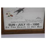 North County Newspapers Bocce Ball Championship Poster - 1990 World Beach Championship (Framed) 19.5' x 11.5'