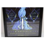 Minneapolis Burlesque Festival Poster - Framed (October 3-6, 2019) 18.5' x 12'