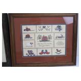 Framed Art Prints Set - Duck Portraits, Orange Lily Close-Up & Country Sampler Many Sizes