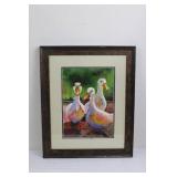 Framed Art Prints Set - Duck Portraits, Orange Lily Close-Up & Country Sampler Many Sizes