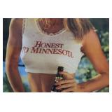 Framed Print - Honest to Minnesota Crop-Top Model with Schmidt Beer, 36 x 24.5 in