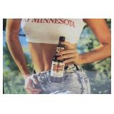 Framed Print - Honest to Minnesota Crop-Top Model with Schmidt Beer, 36 x 24.5 in