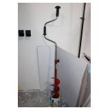 Eskimo Ice Auger - Red Manual Ice Drill with Spiral Blade