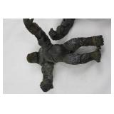 Gorilla Action Figures (Lot of 3) - Dark Textured Plastic Finish, Toy Figures