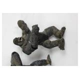 Gorilla Action Figures (Lot of 3) - Dark Textured Plastic Finish, Toy Figures