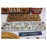 Bar Signs (Lot of 7) Lakeside, Canadian Club, Beer Garden & I Love This Bar