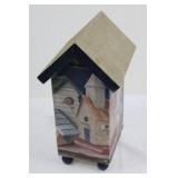 Birdhouse on Wheels - Floral Tulip Cottage Decor
