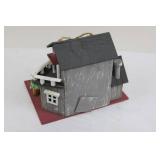 Biker Bar Miniature on Red Base with Route 66 Sign - 2-Story Wooden Model