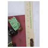 Biker Bar Miniature on Red Base with Route 66 Sign - 2-Story Wooden Model