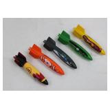 Assorted Fish-Themed Plastic Toy Darts (Lot of 5)