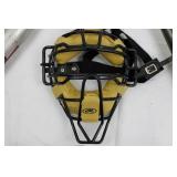 SARO SP12 Catcher's Gear Set - Chest Protector, Leg Guards, Mask - 2 Bats (Easton S500, DeMarini)