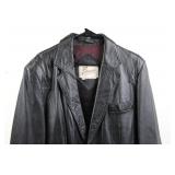 Bermann's The Leather Experts Leather Blazer - Black, Size 42, Made in Taiwan ROC