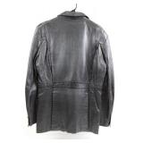 Bermann's The Leather Experts Leather Blazer - Black, Size 42, Made in Taiwan ROC