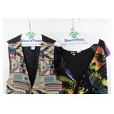 Naivewear Designs Vest Set - Southwestern Geometric & Tropical Palm Print Vests