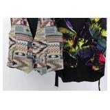 Naivewear Designs Vest Set - Southwestern Geometric & Tropical Palm Print Vests