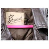 Bernard's Leather Motorcycle Jacket - Brown, Size 42