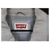 Levi's Light Gray Jacket - Button Front, 2 Chest Pockets, Red Tab