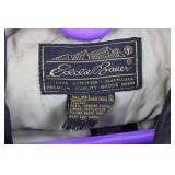 Eddie Bauer Tall Men's XXL Genuine Leather Goose Down Bomber Jacket