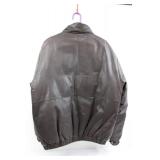 Eddie Bauer Tall Men's XXL Genuine Leather Goose Down Bomber Jacket