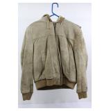Bernard's The Leather Experts Shearling-Lined Suede Bomber Jacket - Size 44