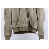 Bernard's The Leather Experts Shearling-Lined Suede Bomber Jacket - Size 44