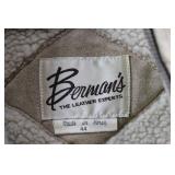Bernard's The Leather Experts Shearling-Lined Suede Bomber Jacket - Size 44