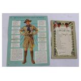 Boy Scouts of America Memorabilia Collection: National Camping Award Certificate, Cookery Manuals & Ephemera