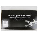 Strobe Lights With Sound - 10 LED Battery Lights, 6.75 Ft Indoor Use