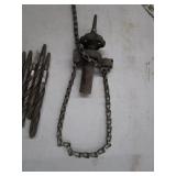 Vintage Pipe/Post Drill Press Unit & Bits