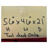 Snap-on Tool Chest Stack 56 x 46 x 21 in Red Metal Cabinet - tool chest only