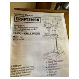 Craftsman 12-Inch Drill Press 137.219120 With Stand & Manual