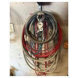 Porter-Cable Air Hoses with Spray Gun - Red & Gray Heavy-Duty Shop Coils