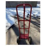 Red Hand Truck - 2-Wheel Dolly with Flat Base