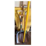 5-Piece Garden Shovels & Rake Set - Long-Handle Wood & Metal Heads