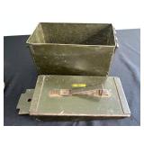 OD Green Military Storage Boxes with Lids (2) - Kodak Film Can & 4 Vintage Die-Cast Cars