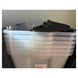 HDX 12-Gallon Flip Top Totes with Lids