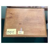 Wood Nightstand with Drawer & Open Shelf - 1-Drawer End Table, Scalloped Apron