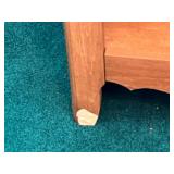 Wood Nightstand with Drawer & Open Shelf - 1-Drawer End Table, Scalloped Apron