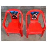 Disney Mickey Mouse Plastic Kids Chairs - Red (Lot of 2)