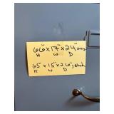 Tall Filing Cabinets - Blue Gray 66H x 17W x 24D in & Black 65H x 15W x 24D in (Lot of 2)