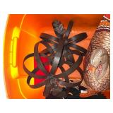 Thanksgiving Turkey Figurine & Assorted Holiday Decor