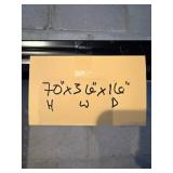 Black Powder-Coated Steel Shelving Unit, 70 in H x 30 in W x 16 in D