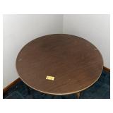 Round Wood Dining Table - 40 in Diameter, Brown Finish