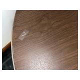 Round Wood Dining Table - 40 in Diameter, Brown Finish