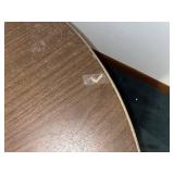 Round Wood Dining Table - 40 in Diameter, Brown Finish