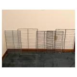 Wire Rack Panels - 4-Piece Chrome-Plated Steel Open-Grid Shelving Set