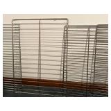 Wire Rack Panels - 4-Piece Chrome-Plated Steel Open-Grid Shelving Set
